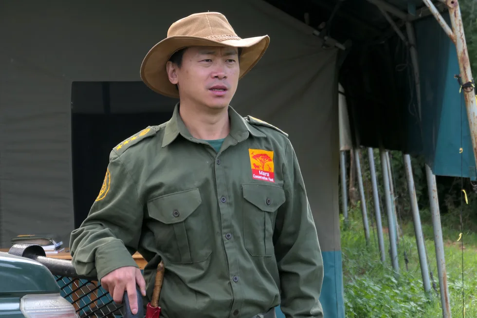 Simba Qiang Zhuo, HWF Co-Founder and CEO, at his Maasai Mara camp