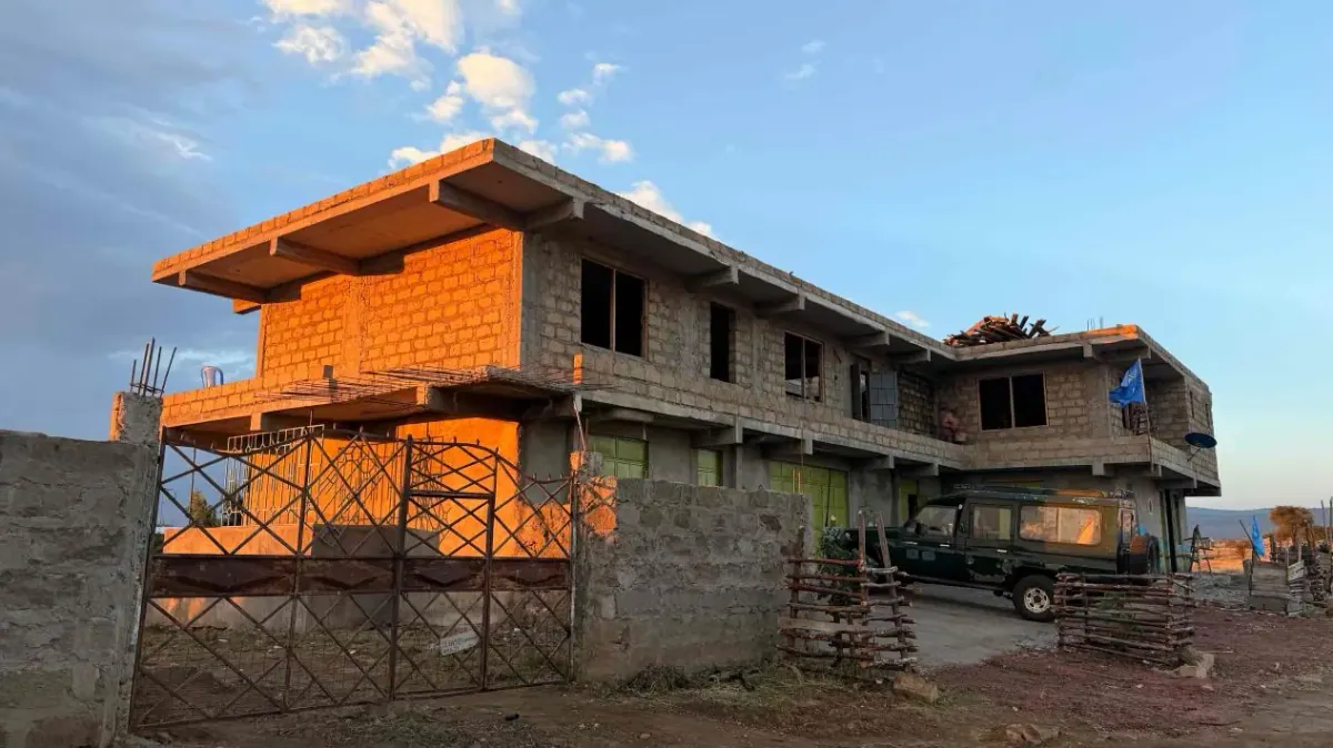 The centre under construction, July 2026